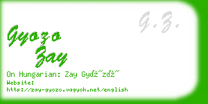 gyozo zay business card